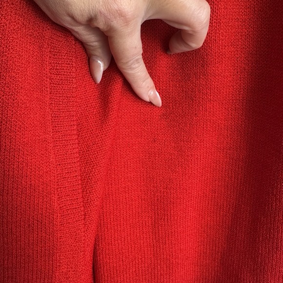 VTG St. John for I.Magnin Red Button Detailed Knit‎ Dress Nursing Sz 10/MEDIUM - Picture 6 of 12